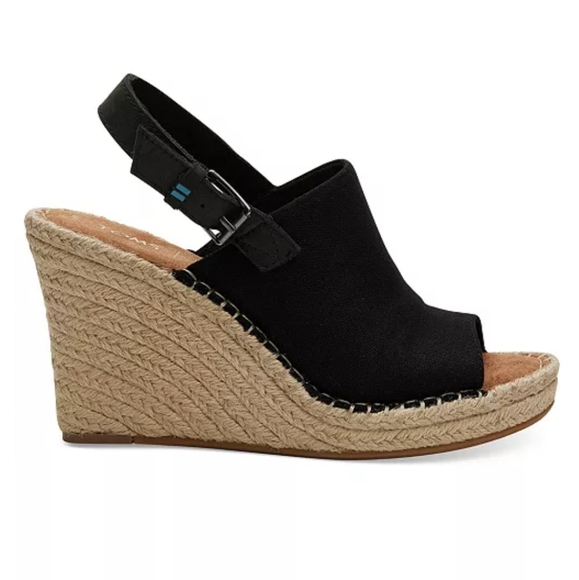 Tom's Monica Slingback Espadrille Wedge Sandals-10 - Picture 5 of 7